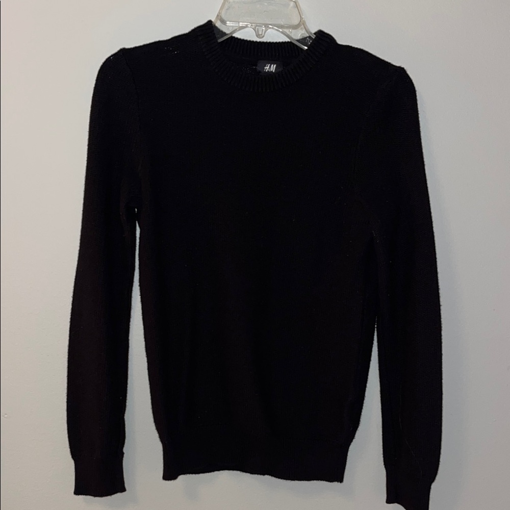 H&M Classic Black Crewneck Sweater